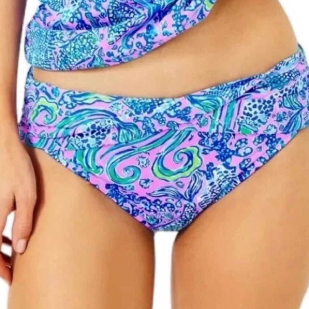 Lilly Pulitzer Lagoon Sarong Hipster Bottom Sz 0 Mermaid It Lilac Rose
